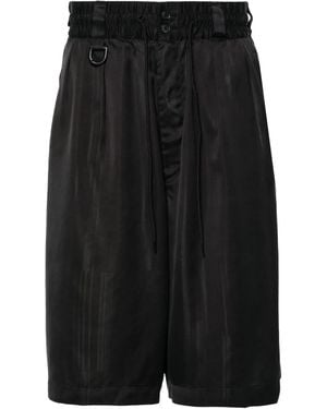 Y-3 3s Drawstring-waist Track Shorts - Black