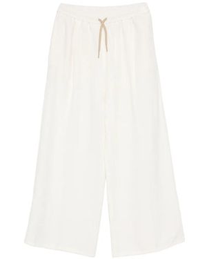 Berwich Pantalon Palazzo Nina - White