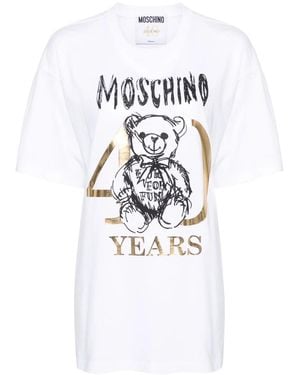 Moschino T-Shirt With Teddy Bear Print - White