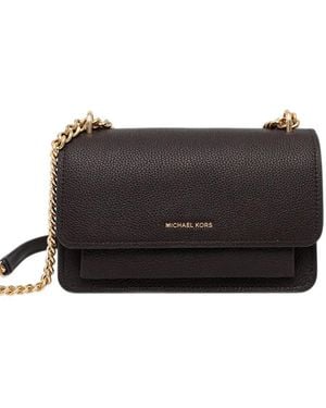 MICHAEL Michael Kors Pebbled Leather Shoulder Bag - Black