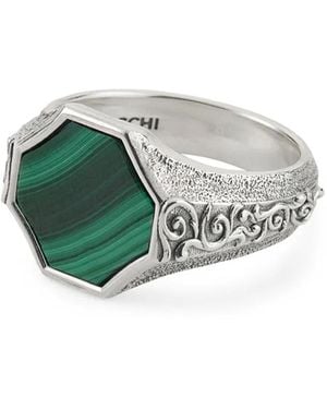 Emanuele Bicocchi Brushed-Finish Ring - Green