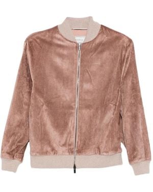 Peserico Corduroy-Effect Bomber Jacket - Pink