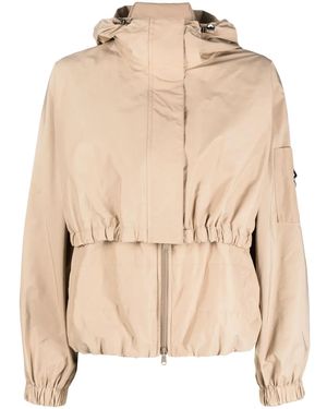 Brunello Cucinelli Layered Hooded Jacket - Natural