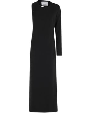 Erika Cavallini Semi Couture One-Shoulder Open-Back Maxi Dress - Black