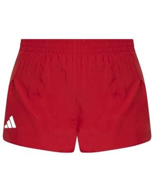 adidas Adizero Logoprinten Shorts - Rood