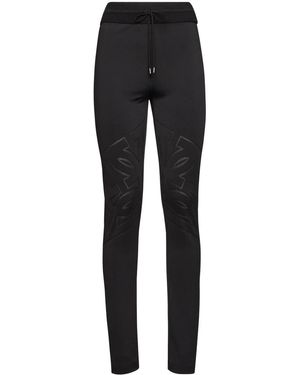 Ferragamo Logo-Detail Drawstring Leggings - Black