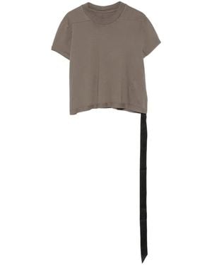 Rick Owens Cropped Raw-Cut T-Shirt - White