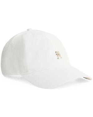 Tommy Hilfiger Monogram-Plaque Baseball Cap - White