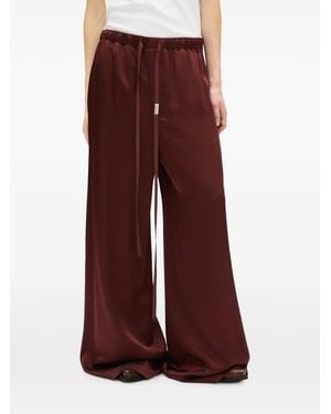 Ann Demeulemeester Nevi Satin Drawstring Trousers - Red