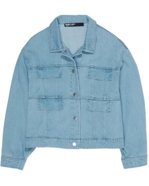 Bimba Y Lola Cropped Denim Jacket - Blue