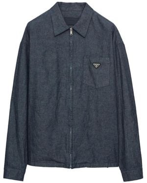 Prada Camicia Chambray - Blu