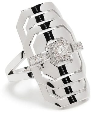 Statement Paris Anillo My Way con diamante - Blanco