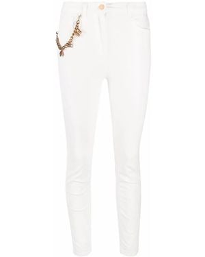 Elisabetta Franchi Charm Detail Skinny Jeans - White