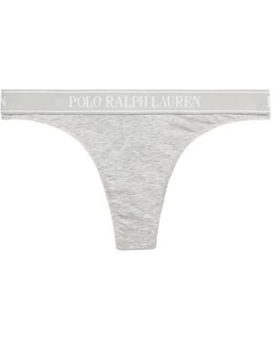 Polo Ralph Lauren Logo-Waistband Thong - White