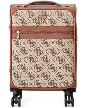 Guess Logo-Print Suitcase - Natural