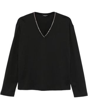 Fabiana Filippi Embellished-Neckline T-Shirt - Black