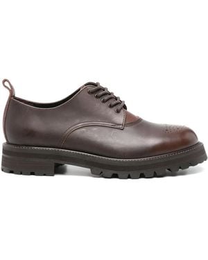 Hender Scheme Commando Blucher Leather Derby Shoes - Brown
