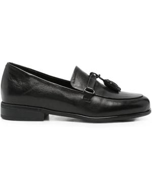 SERGIO MORETTI FIRENZE T-Bar Buckle-Fastening Ballet Flats - Black