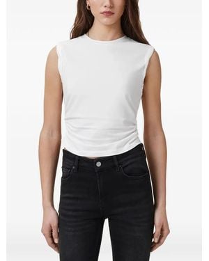 AllSaints West Gathered Tank Top - White