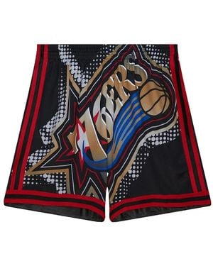 Mitchell & Ness Philadelphia 76Ers Big Face 7.0 Shorts - Red