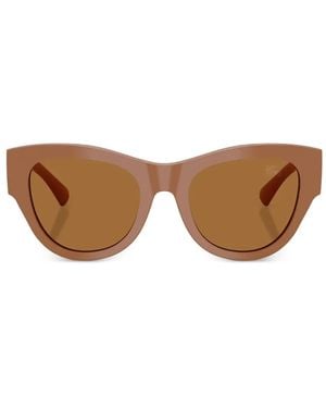 Burberry Logo-Plaque Cat-Eye Sunglasses - Brown