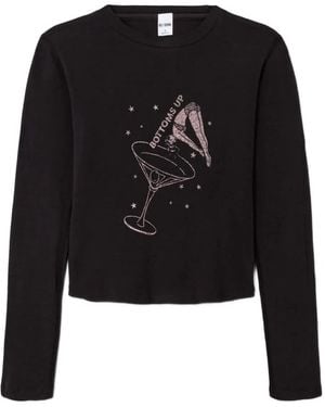 RE/DONE 90S "Bottoms Up" Long-Sleeve T-Shirt - Black