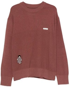 Song For The Mute Crew-Neck Jumper - Red