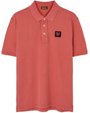 Blauer Patch-Logo Polo Shirt - Red