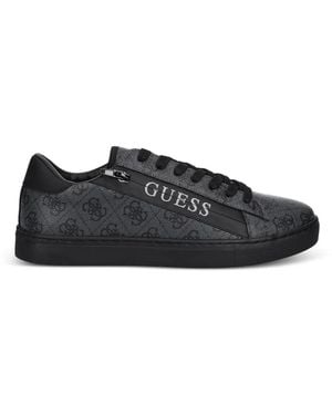 Guess Todi Iik Monogram-Print Low-Top Sneakers - Black