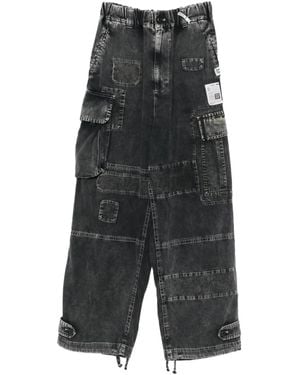 Maison Mihara Yasuhiro Pantalones de chándal con bolsillos cargo - Negro