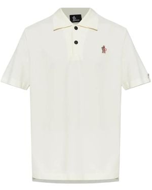 Moncler Day-Namic Logo-Patch Polo Shirt - White
