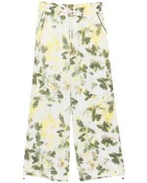 Liu Jo Printed Satin Pants - White