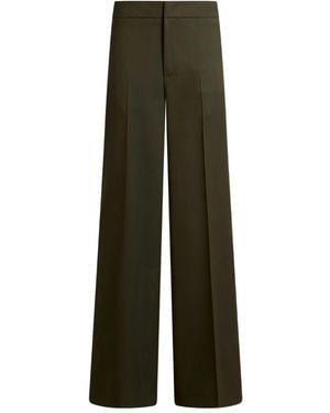 Etro Pressed-Crease Palazzo Pants - Green