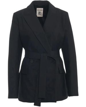 Semicouture Giacca Allison Con Revers Classici - Blu