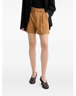 A.L.C. Hoch sitzende Bundfaltenshorts - Schwarz