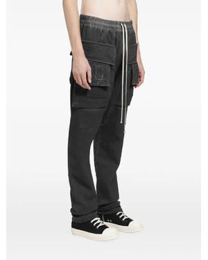 Rick Owens Creatch Cargo Drawstrings Pants - Black