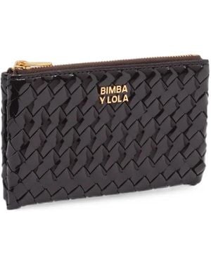 Bimba Y Lola Eggplant Plaited Coin Purse - Black
