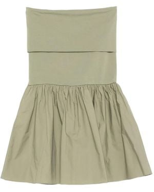 By Malene Birger Marcia Strapless Ruffled Dress - Green
