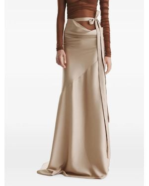 2310 STUDIO Side-Tie Maxi Skirt - Natural