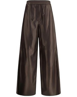 Giorgio Armani Elasticated Wide-Leg Pants - Brown