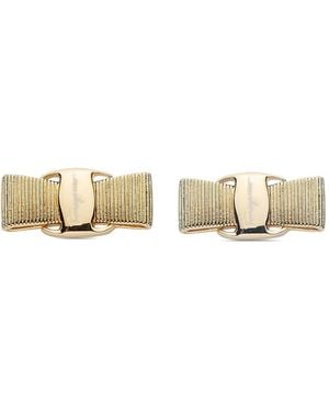 Ferragamo Pendientes Vara Bow - Blanco