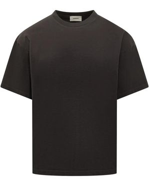 A PAPER KID Text-Print T-Shirt - Black