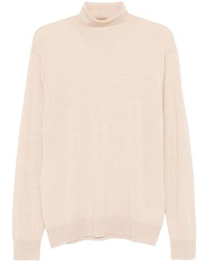 Ballantyne Roll-Neck Sweater - Natural