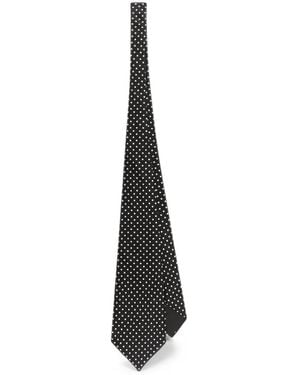 Dolce & Gabbana Polka Dot Jacquard Tie - White