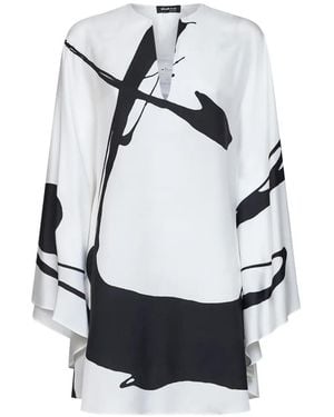 Kiton Printed Silk Tunic - White
