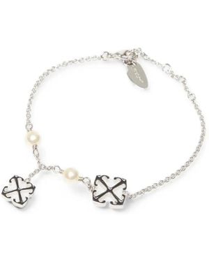 Off-White c/o Virgil Abloh Arrows Faux-Pearl Bracelet - White