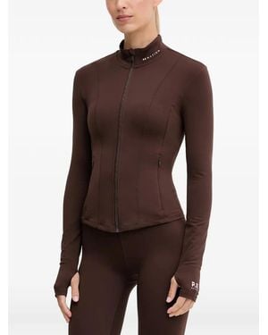 P.E Nation Long-Sleeve Zip Sweatshirt - Brown