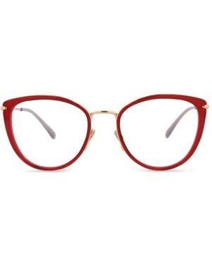 Pomellato Cat-Eye Frame Glasses - Red