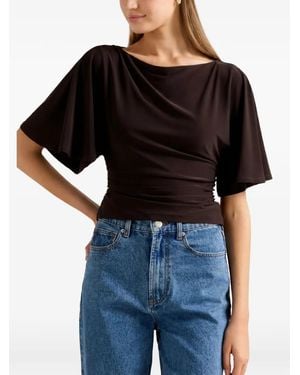 EVER NEW Paige Flutter-Sleeve Blouse - Black