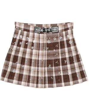 Maje Rock mit Karomuster - Braun